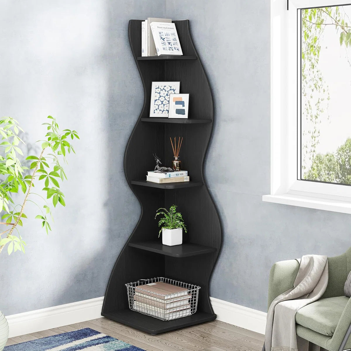 Arhab Corner Bookcase